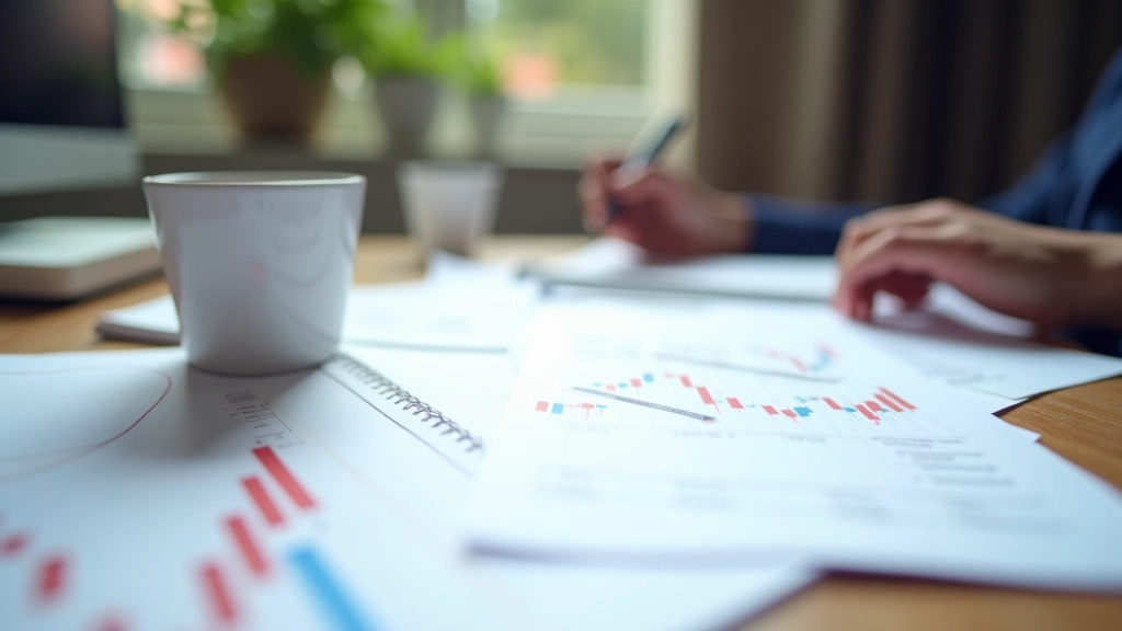 Area di lavoro per l'analisi tecnica con grafici candlestick e appunti strutturati